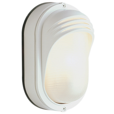 Trans Globe Lighting 4124 WH 1 Light Bulkhead in White